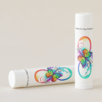 Bright infinity with rainbow butterfly