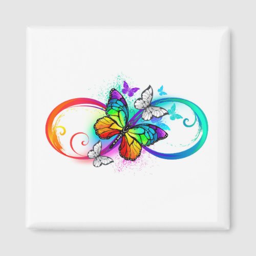 Bright infinity with rainbow butterfly magnet