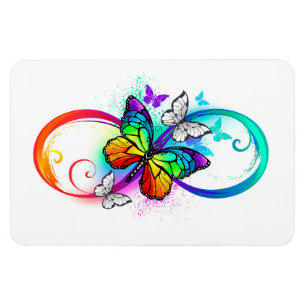 Bright infinity with rainbow butterfly magnet