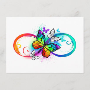 Bright infinity with rainbow butterfly menu