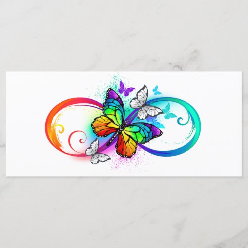 Bright infinity with rainbow butterfly menu