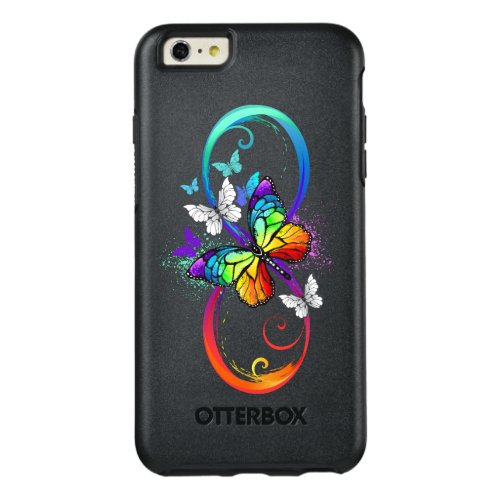 Bright infinity with rainbow butterfly OtterBox iPhone 66s plus case