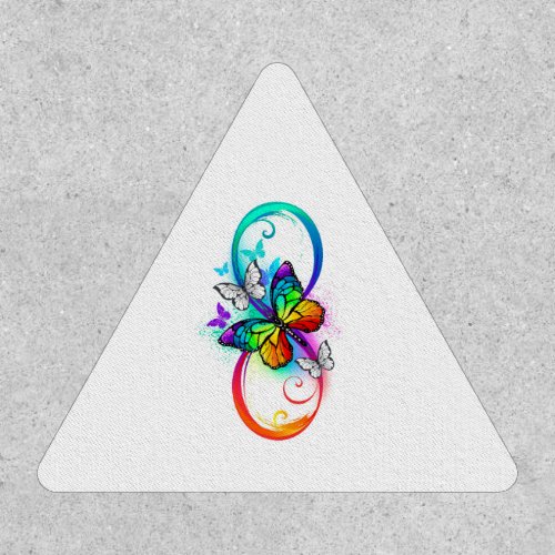 Bright infinity with rainbow butterfly patch