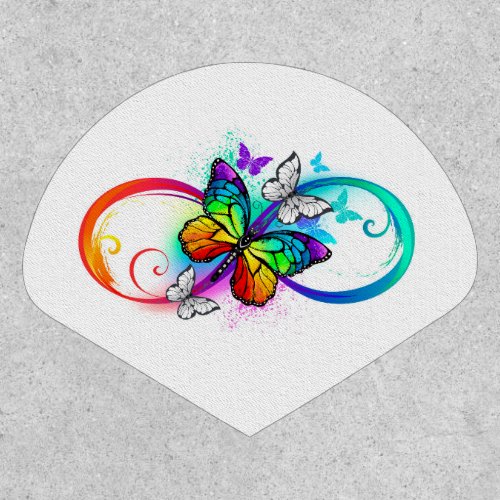 Bright infinity with rainbow butterfly patch