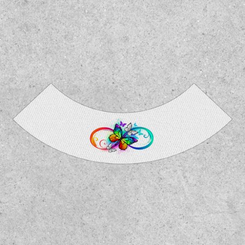 Bright infinity with rainbow butterfly patch