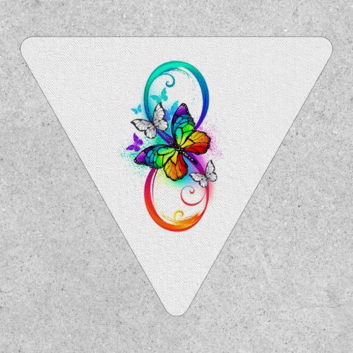 Bright infinity with rainbow butterfly patch