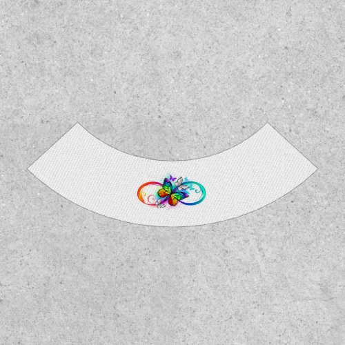 Bright infinity with rainbow butterfly patch