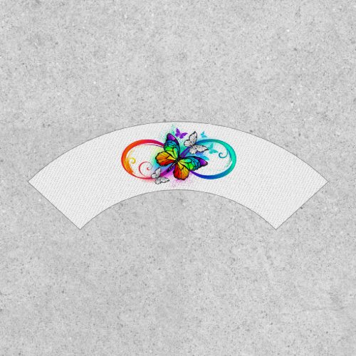 Bright infinity with rainbow butterfly patch