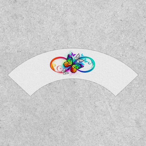 Bright infinity with rainbow butterfly patch