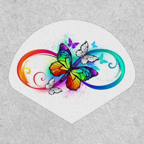 Bright infinity with rainbow butterfly patch