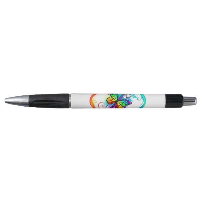 Bright infinity with rainbow butterfly pen (Front)