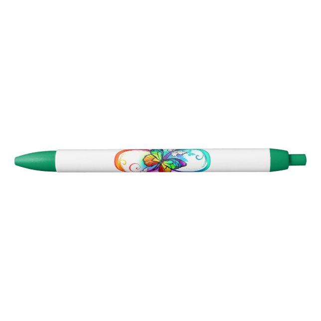 Bright infinity with rainbow butterfly  pen (Front)