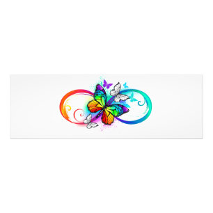 Bright infinity with rainbow butterfly photo print