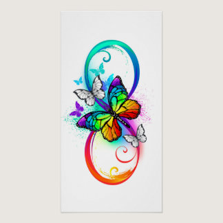 Bright infinity with rainbow butterfly poster