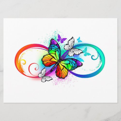 Bright infinity with rainbow butterfly  program