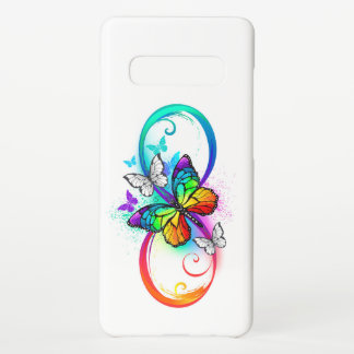 Bright infinity with rainbow butterfly samsung galaxy s10  case