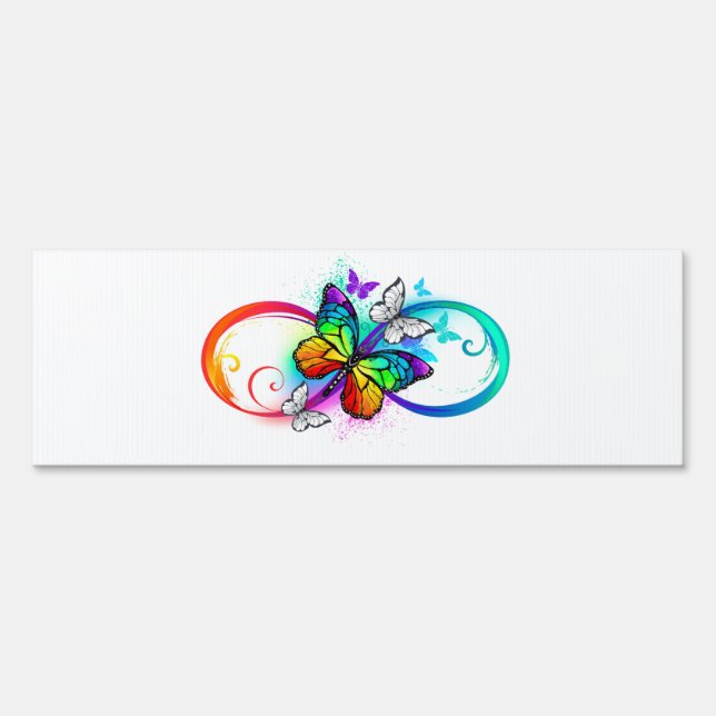 Bright infinity with rainbow butterfly sign (Front)