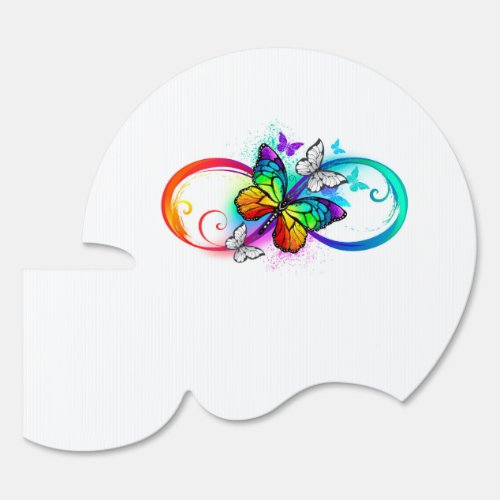 Bright infinity with rainbow butterfly sign