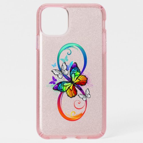 Bright infinity with rainbow butterfly speck iPhone 11 pro max case