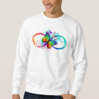 Bright infinity with rainbow butterfly sweatshirt