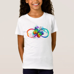Bright infinity with rainbow butterfly T-Shirt