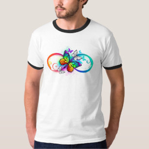 Bright infinity with rainbow butterfly T-Shirt