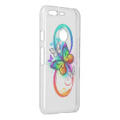 Bright infinity with rainbow butterfly uncommon google pixel case (Back/Right)