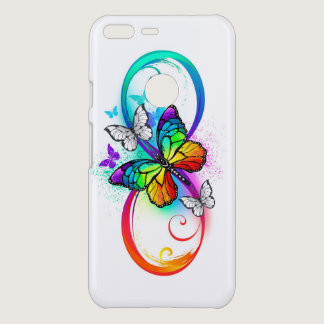 Bright infinity with rainbow butterfly uncommon google pixel XL case