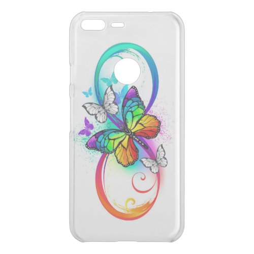 Bright infinity with rainbow butterfly uncommon google pixel XL case