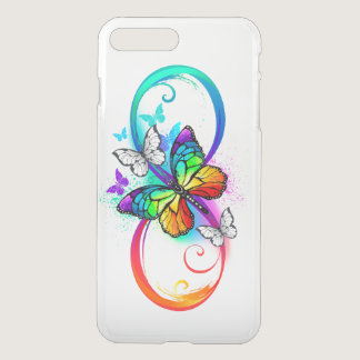 Bright infinity with rainbow butterfly iPhone 8 plus/7 plus case
