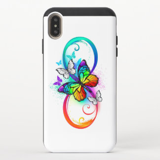 Bright infinity with rainbow butterfly iPhone XS max slider case