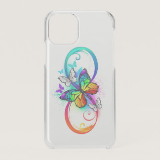 Bright infinity with rainbow butterfly iPhone 11 pro case