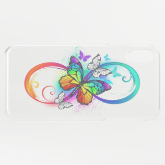 Bright infinity with rainbow butterfly iPhone XS max case