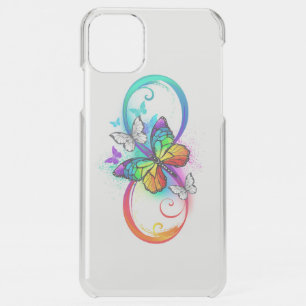 Bright infinity with rainbow butterfly iPhone 11 pro max case