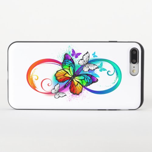 Bright infinity with rainbow butterfly iPhone 87 plus slider case