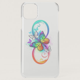 Bright infinity with rainbow butterfly iPhone 11 pro max case