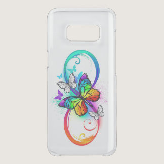 Bright infinity with rainbow butterfly uncommon samsung galaxy s8 case