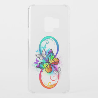 Bright infinity with rainbow butterfly uncommon samsung galaxy s9 case