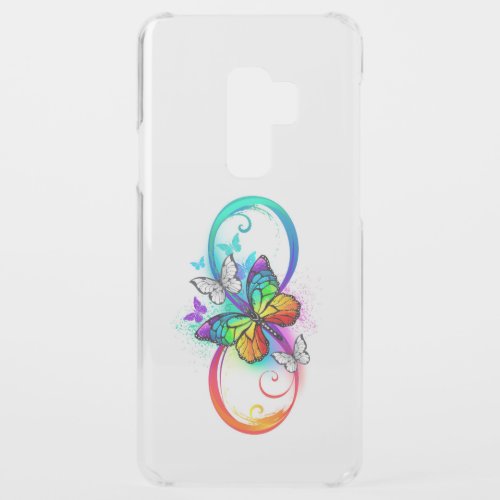 Bright infinity with rainbow butterfly uncommon samsung galaxy s9 plus case