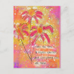 Bright Inspirational Quote Postcard