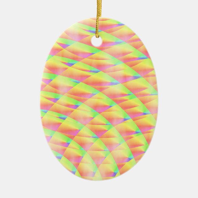 Bright Interference by Kenneth Yoncich Ceramic Ornament (Front)