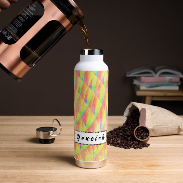 Bright Interference by Kenneth Yoncich Water Bottle (Coffee)