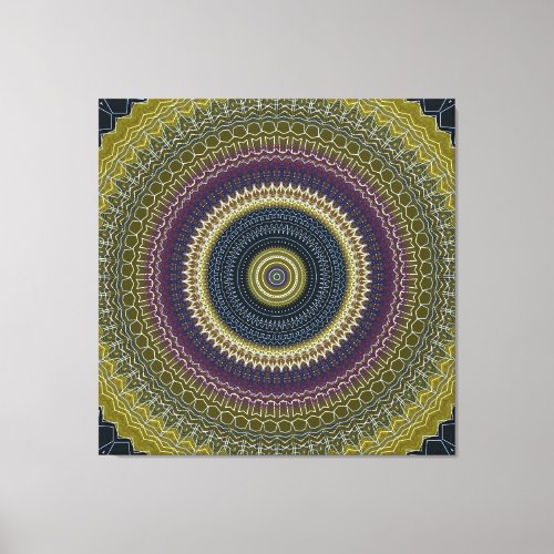 Bright Jewel Mandala Canvas Print