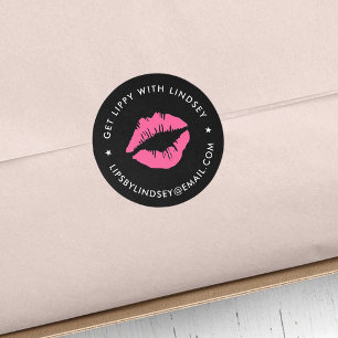 Bright Kiss   Lip Product Distributor Classic Round Sticker