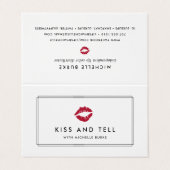 Bright Kiss Lip Product Distributor Tips & Tricks Business Card (Outside Unfolded)