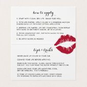 Bright Kiss Lip Product Distributor Tips & Tricks Business Card (Inside Unfolded)