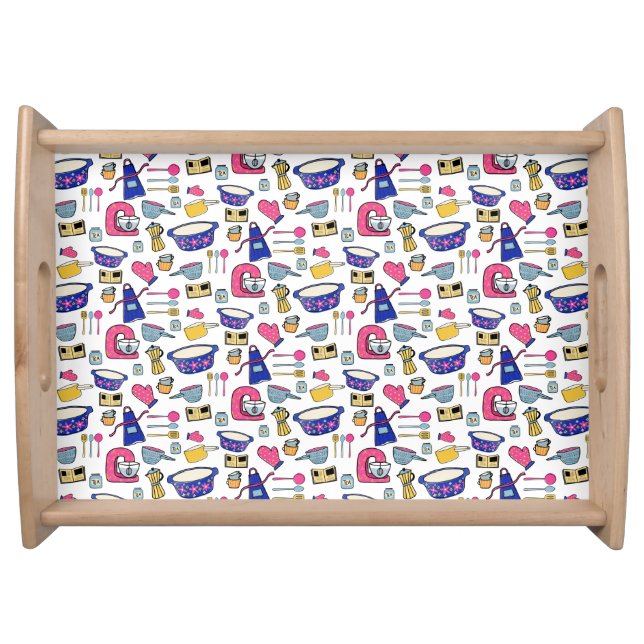 Bright Kitchen Utensils Cook Cake Maker Serving Tray (Front)