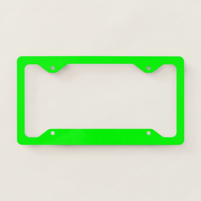 Bright Kiwi Green License Plate Frame (Front)