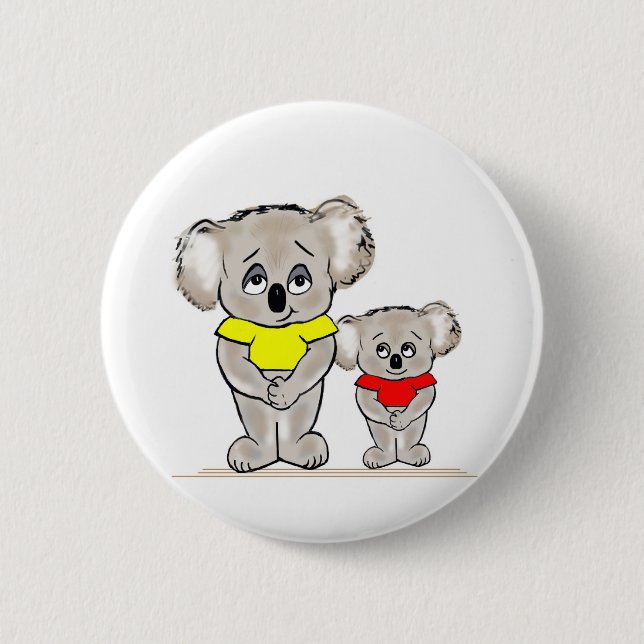 Bright Koalas Pinback Button (Front)
