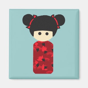 Bright Kokeshi Magnet